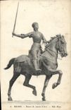 CPA Reims Statue de Jeanne D'Arc 