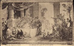 CPA Musee des Tapisseries d'Aix Le repas de Sancho a Bataria 