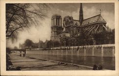 CPA Les petits Tableaux de Paris Notre Dame Vue prise du Pont de l'Archeveche 