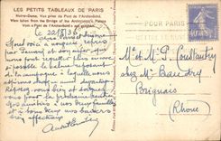 CPA Les petits Tableaux de Paris Notre Dame Vue prise du Pont de l'Archeveche 