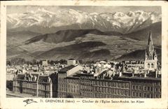 CPA Grenoble Isere Clocher de l'Eglise Saint Andre les Alpes 