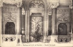 CPA Lyon Basilique de N D de Fourviere Escalier St Joseph 