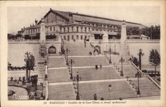 CPA Marseille Escalier de la Gare 