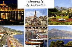 CPA Souvenir de Menton 