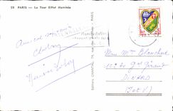 CPA Paris La Tour Eiffel illuminee 