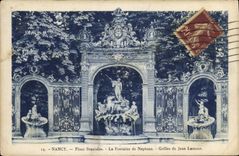 CPA Nancy Place Stanislas La Fontaine de Neptune Grilles de Jean Lamour 
