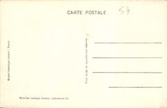 CPA Mobilier rustique lorrain armoire et lit 