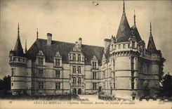 CPA Azay le Rideau Chateau National Entree et facade principale 