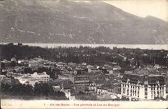 CPA Aix les Bains Vue generale et Lac du Bourget 