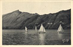 CPA La Savoie Pittoresque Au Lac du Bourget Les Voillers et la Dent du Chat 