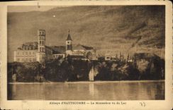 CPA Abbaye d'Hautecombe Le Monastere vu du Lac 