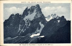 CPA Route des Alpes Savoie Tourisme Massif du Mont Blanc Aiguille du dru 