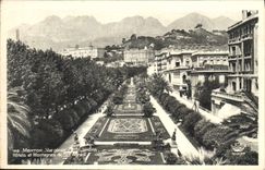 CPA Menton Vue generale des Jardins Hotels et Montagnes de Sta Agnes 