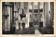 CPA Dijon Interieur de la Cathedrale St Benigne 