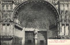 CPA Dijon Place Darcy Portail de l'Eglise St Michel 