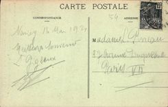 CPA Nancy Palais Ducal Statue equestre du Duc Antoine Detail de la Porterie 