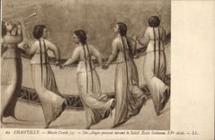 CPA Chantilly Musee Conde Des Anges passant devant le Soleil Ecole Italienne 