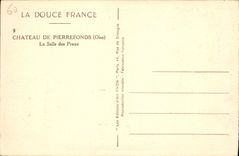 CPA La Douce France Chateau de Pierrefonds Oise La Salle des Preux 