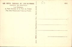 CPA Chateau de Chantilly Les Chateaux 