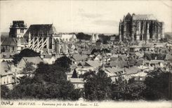 CPA Beauvais Panorama pris du Parc des Eaux 