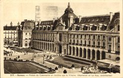 CPA Rennes Palais du Commerce et Jardins sur la Vilaine 