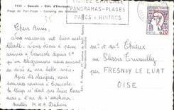 CPA Cancale Cote d'Emeraude Plage Port Pican Camping des Mimosas