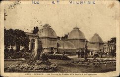 CPA Rennes Le s Serres du Thabor et le Jardin a la Francaise 