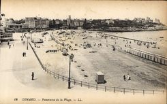 CPA Dinard Panorama de la Plage 
