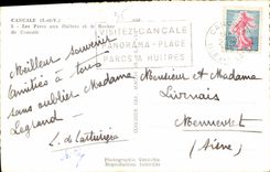 CPA Cancale Les Pares aux Huitres et le Rocher de Cancale