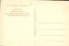 CPA Vitre I'Ile et Vilaine Une Vieille rue avec echappee sur