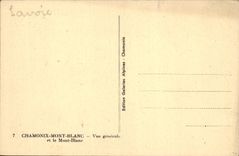 CPA Chamonix Mont Blanc Vue generale et le Mont Blanc 