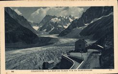 CPA Chamonix La Mer de Glace vue de Montenvers 