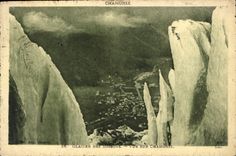CPA Glacier des Bossons vue sur Chamonix 