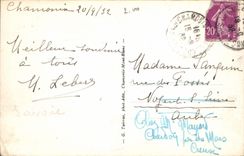 CPA Chamonix Mont Blanc Village et Glacier des Bossons 