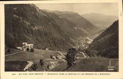 CPA Au Col des Aravis descente vers la Glettaz et les Gorges de l'Arondine 