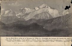 CPA Vue du Mont Blanc prise de la Terrasse de l'Hotel de l'Ermitage des Voirons 