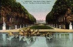 CPA Versailles Allee Royale et Bassin d'Apollon 