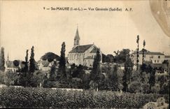 CPA Ste Maure Vue Generale 