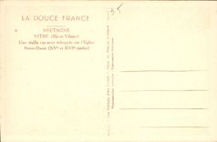 CPA Bretagne Vitre Ille et Vilaine Une vieille rue avec echappee sur l'Eglise Notre Dame