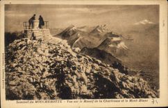 CPA Sommet du Moucherotte Vue sur le Massif de la Chartreuse et le Mont Blanc 