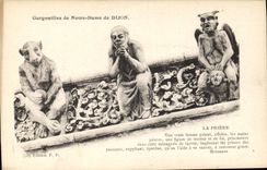 CPA Gargouilles de Notre Dame de Dijon Diable