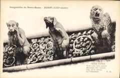 CPA Gargouilles de Notre Dame Dijon 