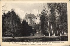 CPA Chatillon sur Seine Cote d'Or Parc et Chateau Marmont ou resida le Generalissime