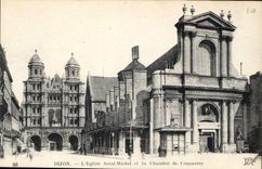 CPA Dijon L'Eglise Saint Michel et la Chambre de Commerce 