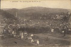CPA Lourdes Vue generale prise du Pic du Jer 
