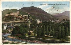 CPA Lourdes Le Chateau vue prise du Gave 