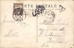 CPA Lourdes Le Chateau vue prise du Gave 