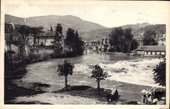 CPA Lourdes La chute du Gave 