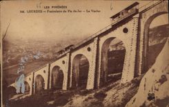 CPA Lourdes Funiculaire du Pic du Jer Le Viaduc 
