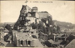 CPA Lourdes Le Chateau et la Ville 